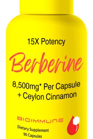 Bioimmune Berberine 15x Potency 8,500mg + Ceylon Cinnamon